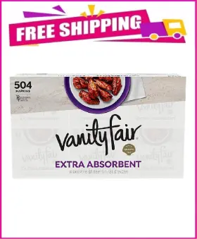 Vanity Fair 042000353151 Extra Absorbent 2-ply White Paper Napkins 6 Pk. 504 Ct