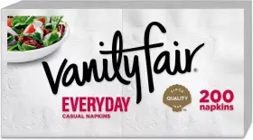 35502 Vanity Fair Everyday Napkins 200 Count Pack Of 1 White
