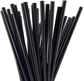 Vaoruteng 080119057676 10 Inch Drinking Straws 250 X 0.23 Black