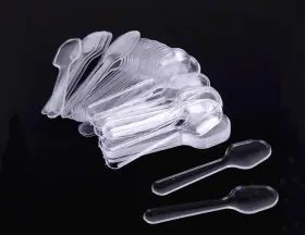 Vasana 192798075831 500pcs Clear Disposable Tasting Spoons Plastic Sampling Small Taster S