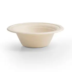 Vegware 819142025884 Compostable 12oz Molded Fiber Bowls Case Of 1000 Disposable Natural Color