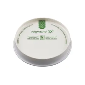 Vegware 819142026898 89-series Compostable Food Bowl Lids Case Of 1000 Pull Back Tab Hot P