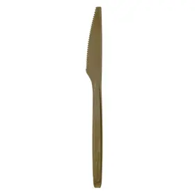 Vegware 819142026980 Compostable Cpla Brown Plastic Knife Case Of 1000 Disposable Knives Renewa
