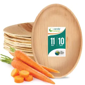 Verde Planet 860000093569 Palm Leaf Plates Ecological Premium And Disposable Solid Stylish Dinnerware For Sp