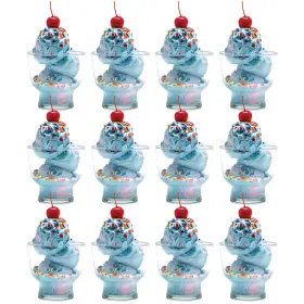 Vikko 060972100462 Dessert Bowls Set Of 12 Decorative Glass Ice Cream Cups 5.5 Ounce Dis