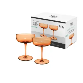 Villeroy & Boch 003686431515 Like Apricot Champagne Coupe/dessert Bowl Set Of 2 Pces Coloured Glass Ora