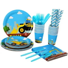 Vinfo 797550431346 Construction Birthday Party Supplies Set 193 Pcs -truck Deco