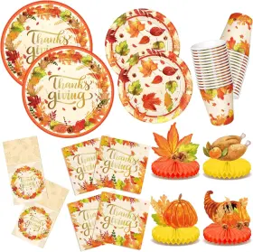 Vinforsoul 705353271830 Thanksgiving Plates And Napkins Dinnerware Sets Disposable Paper P Vinforsoul 705353271830 Thanksgiving Plates And Napkins Dinnerware Sets Disposable Paper P