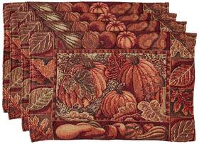 Violet Linen 67758 Fall Harvest Thanksgiving Autumn Leaves 13 Inch X 19 Pumpkins