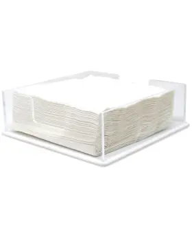 30503975680000 Vivience Square Napkin Holder Acrylic With Base