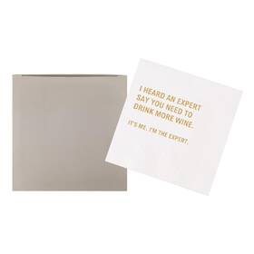 Vowfoo 700128428259 Yobo Bachelorette Cocktail Napkins 4.5x4.5 2-ply 100pcs White