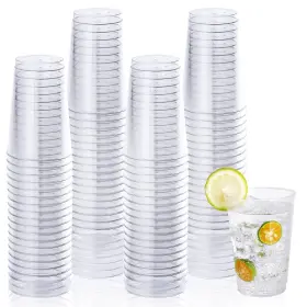 Vplus20 Vplus 748250569464 150 Pack 12 Oz Reusable Clear Plastic Cups Disposable Heavy Duty Plast