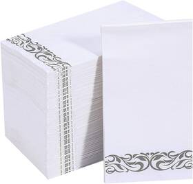 Vplus 781829583454 200 Pack Paper Napkins Guest Towels Disposable Quality 3-ply Dinne