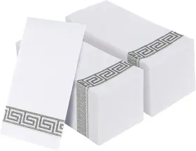 Vplus 781829583553 200 Pack Guest Towels Disposable Bathroom 12 Inch X 17 Silver
