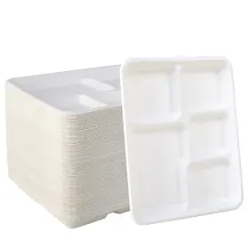 Vp10-500-gzjfpq5g Vplus 500 Pack 5 Inch Compostable Paper Plates Eco Friendly Disposable Trays