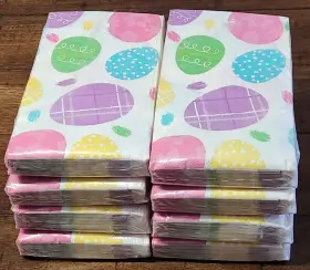 Walmart 039938699215 8 Easter Egg Guest Towel Napkin Paper 2 Ply 24ct Lot Bulk Pastel Colored New Usa