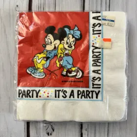 Walt Disney Company 076526481708 Vintage Party Supplies Mickey Minnie Mouse Napkins Invitations New
