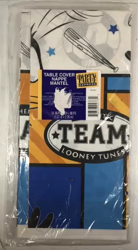 Warner Bros. 726528047739 Team Looney Tunes Paper Table Cover Birthday Party Supplies Decorations Vtg 1997