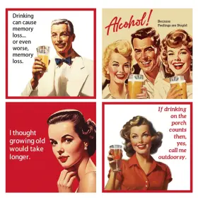 Yug-watersay-0664 Watersay 100 Pcs Funny Cocktail Napkins Call Me Retro Holida