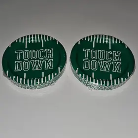 Way To Celebrate 011179608874 New 2 Pkgs Paper Plates Lot 30/pk Football Touchdown Party Green White 6.75 Inch
