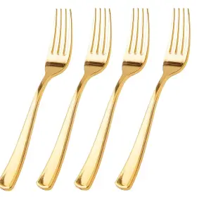6302g-100 Wdf 100 Pcs Gold Plastic Forks - Heavy Duty Sturdy&durable Disposable 7.4 Inch 6302g-100 Wdf 100 Pcs Gold Plastic Forks - Heavy Duty Sturdy&durable Disposable 7.4 Inch
