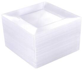 Wdf Wdfes02c-60 60pcs Clear Plastic Plates-9.5inch Square Disposable Plates - Premium