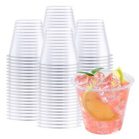 Wellife Wlcd-200 9oz Clear Plastic Cups 200 Pack Disposable Party Glasses Wine Cold