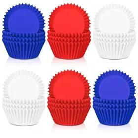 W19302 Whaline 300pcs Baseball Cupcake Liners Paper Baking Cups Blue Red White Patriotic Standa W19302 Whaline 300pcs Baseball Cupcake Liners Paper Baking Cups Blue Red White Patriotic Standa