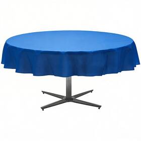Whirlpool 002105482002 Round 84 Banquet Plastic Table Cover Heavy Duty Party Decor Royal Blue