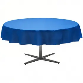 Whirlpool 002105482002 Round 84 Banquet Plastic Table Cover Heavy Duty Party Decor Royal Blue