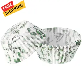 Jizh-willbond-24413 Willbond 300 Count Cupcake Liners Greenery Standard Size Green