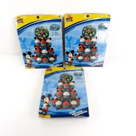 Wilton 070896177087 Lot Of 3 Disney Junior Mickey And The Roadster Racers Treat Stand New