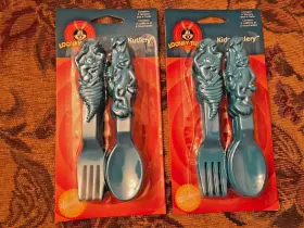 Wilton 070896183200 Brand New Kidz Kutlery Looney Tunes 2 Packs Taz And Bugs Spoons Forks