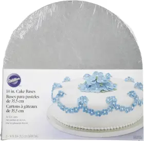 191001611 Wilton Round Cake Board For Stability And Display 14 Inch 2 Pack Silver