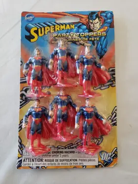 1lun2447 Wilton Vtg Superman Cake Cupcake Party Toppers Decoration Candle 90 S Pack Of 6