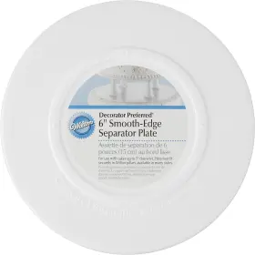 302-4101 Wilton Decorator Preferred Smooth Edge Plate -6 Inch 6in White