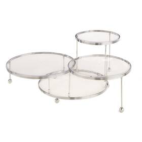 Wilton 307-859 Cakes Ftn More 3-tier Cake Stand Silver 13.3 Inch