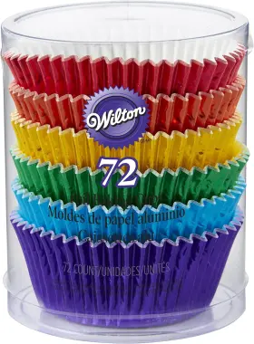 415-5172 Wilton 72 Count Rainbow Cupcake Liners 72-count Multicolor