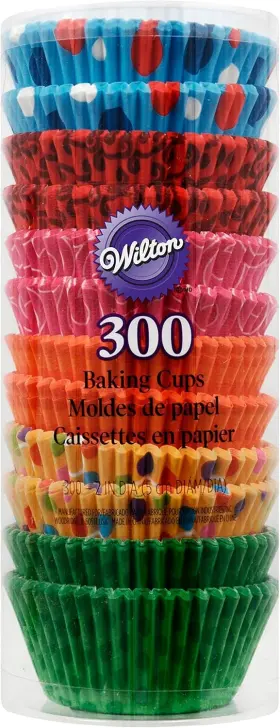 415-8124 Wilton Standard Cupcake Liner Baking Cups 300 Count 3-count Seasonal