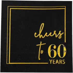 Winoo Design 313036740704 Cheers To Years Cocktail Napkins - 50pk 3-ply Birthday 5x5 Inches Disp
