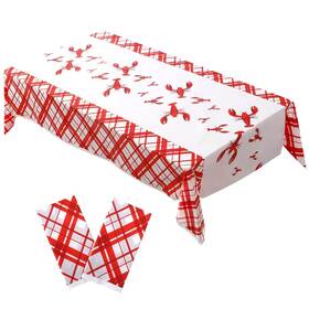 Winoo Design Pt-cf2 Crawfish Tablecloth - 2 Pack Boil White