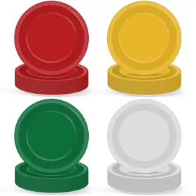 Ym0746 Wiooffen 100pcs Christmas Paper Plates 9 Inch Red Green Disposable Party Tableware
