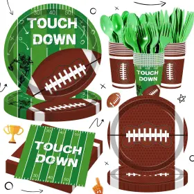 G-a7-20 Wisslermer 140pcs Football Party Supplies Set Serves 20 Theme Decoration Includ