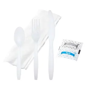 Without A P 618056276159 Bulk Heavy Weight Cutlery Individually Wrapped White Plastic Knife