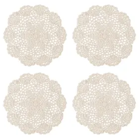 551976 Wllhyf 2 4 Pack Vintage Crochet Doilies 8 Inches Round Cotton 8in Beige