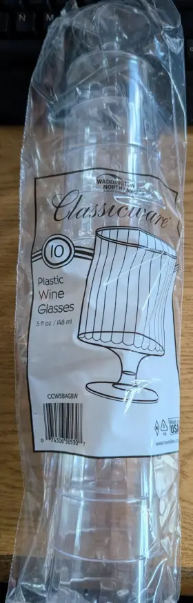 Ccw5240 Wna Clear Plastic Wine/dessert Pedestal Glass 5-oz 10/pack Disposiable/recycle