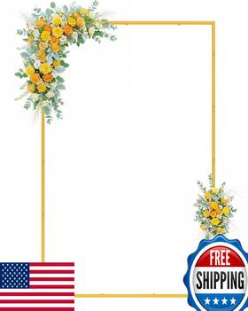 Wokceer B0c2tf42p2 6.6x4ft Square Wedding Arch Backdrop Stand Ceremony Party Decor Metal