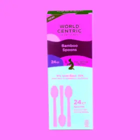 World Centric 810029135627 Bamboo Spoons 24 Count Case Of 12 By