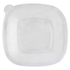 Bql-cs-24 World Centric 100% Compostable Ingeo Fiber Square Bowl Clear Lids For 24-48 Oz
