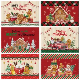 Wovweave-ier-958671 Wovweave Christmas Placemats Set Of 6 Gingerbread Man